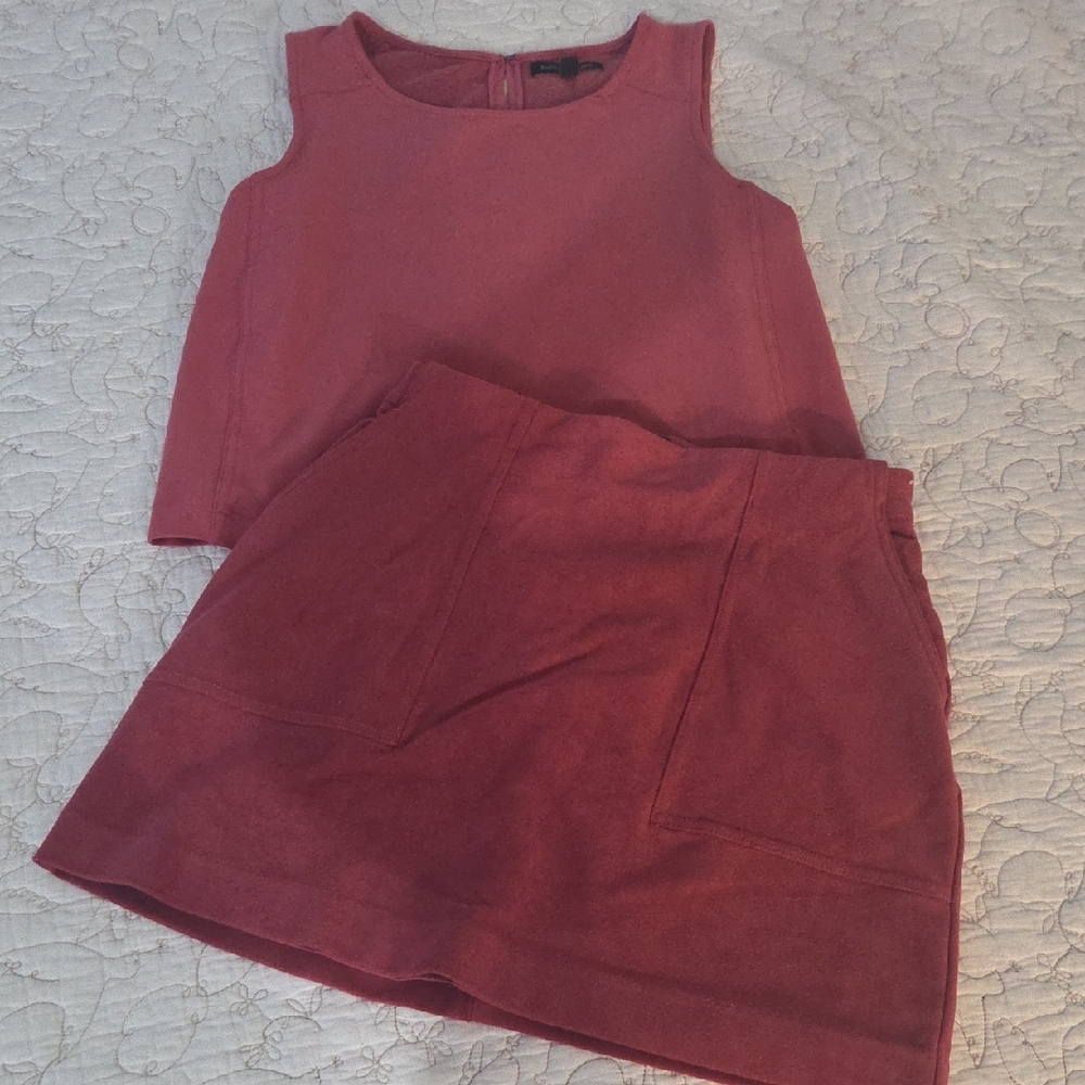 Banana Republic Deep Red Skirt Set